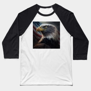 Traditional American Eagle with the Flag Baseball T-Shirt